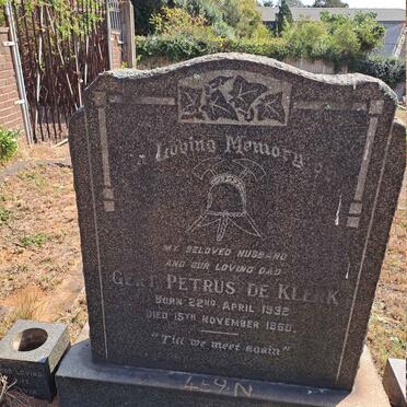 KLERK Gert Petrus, de 1932-1960