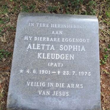 KLEUDGEN Aletta Sophia 1901-1975