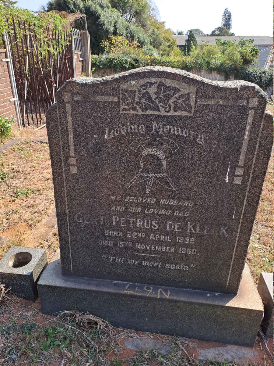 KLERK Gert Petrus, de 1932-1960