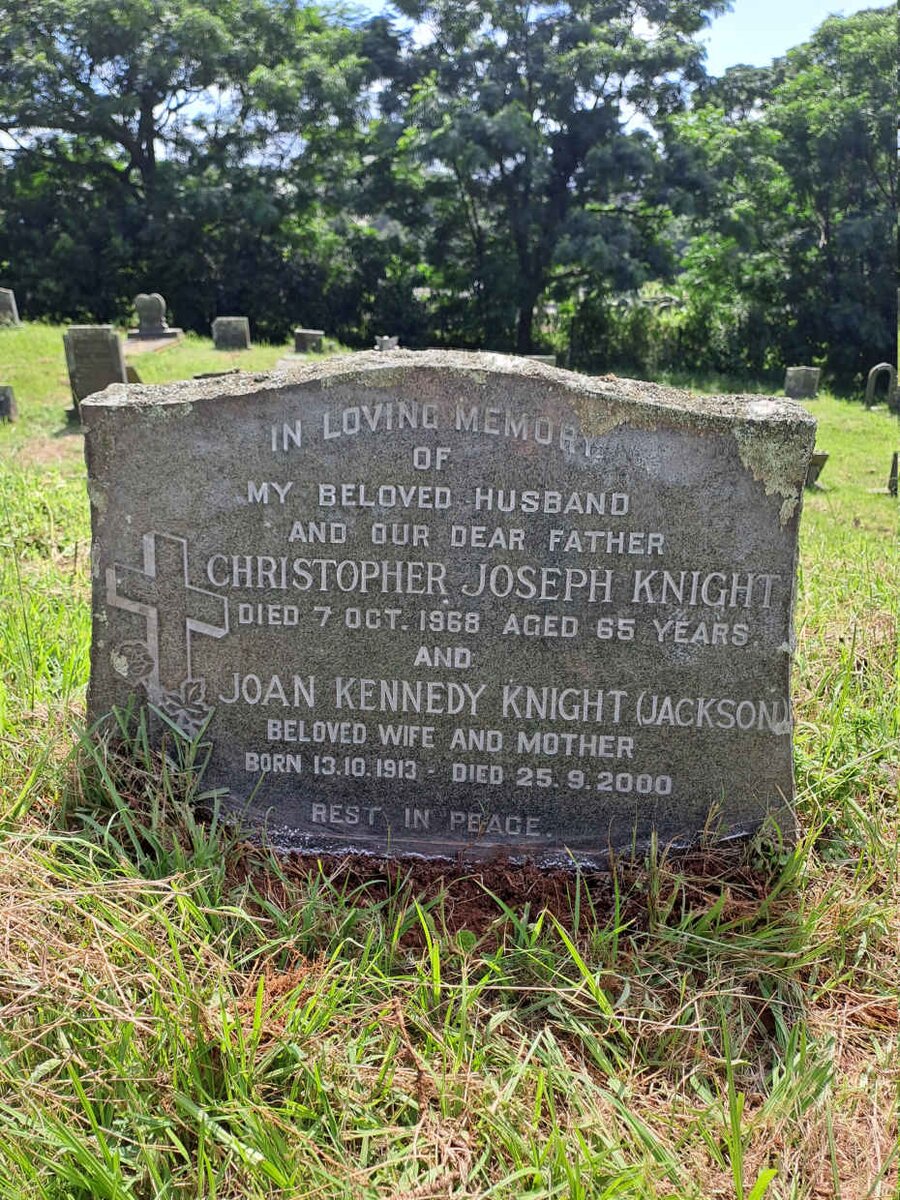 KNIGHT Christopher Joseph -1968 & Joan Kennedy JACKSON 1913-2000