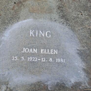 KING Joan Ellen 1922-1981