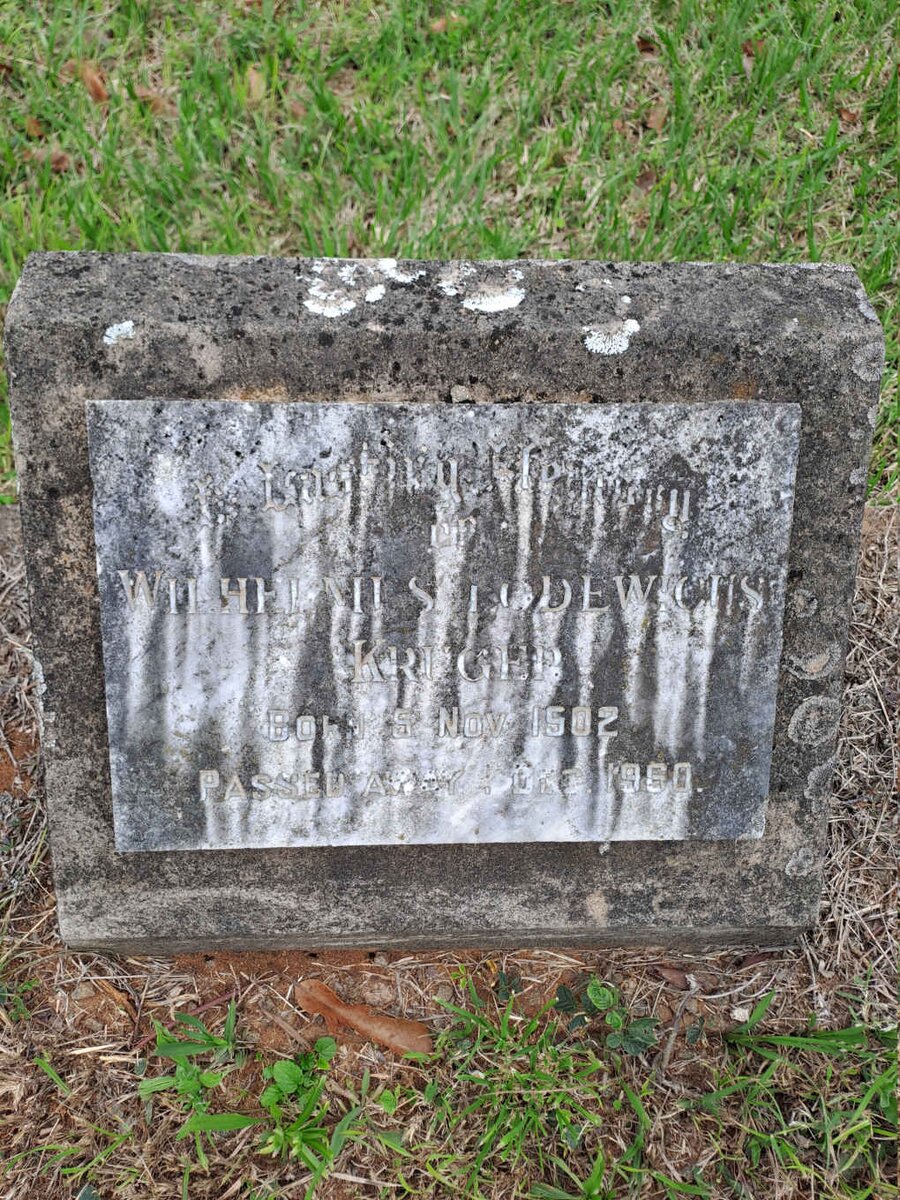 KRUGER Wilhelmus Lodewicus 1902-1960