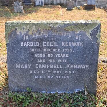 KENWAY Harold Cecil -1952 & Mary Campbell -1963