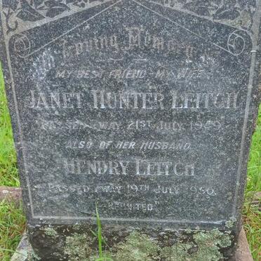LEITCH Hendry -1950 & Janet Hunter -1949