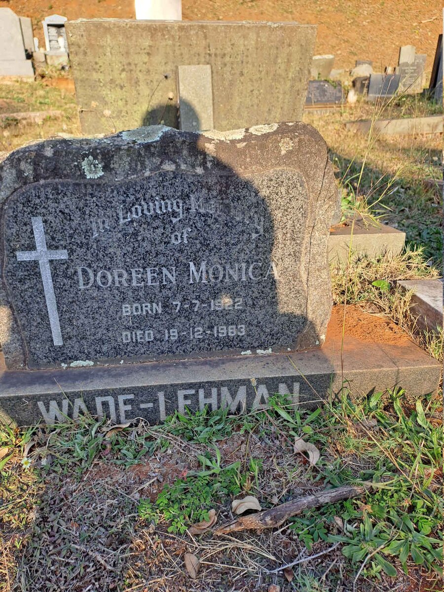 LEHMAN Doreen Monica, WADE 1922-1983