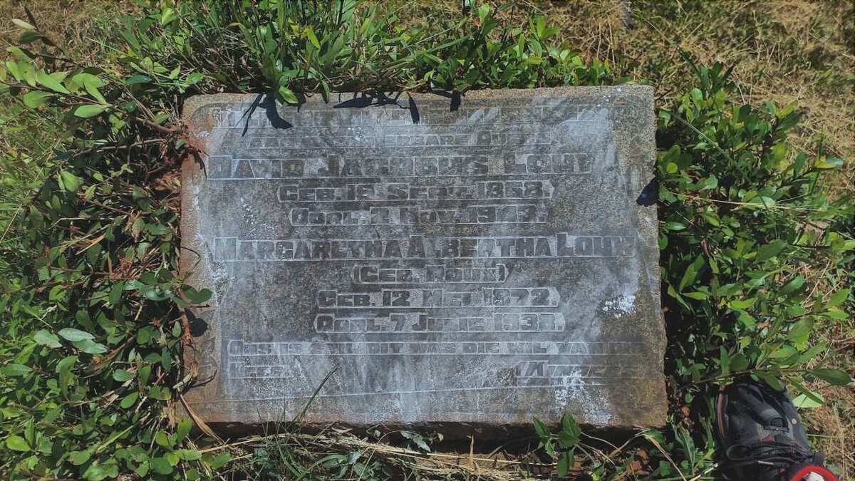LOUW David Jacobus 1868-1943 & Margaretha Albertha ROUX 1872-1938