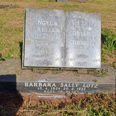 LOTZ Adrianus Cornelis 1893-1973 & Engela Isabella Susanna Magdalena 1899-1968 :: LOTZ Barbara Sally 1934-1935