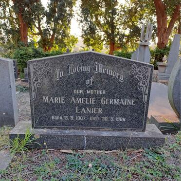 LANIER Marie Amelie Germaine 1907-1988