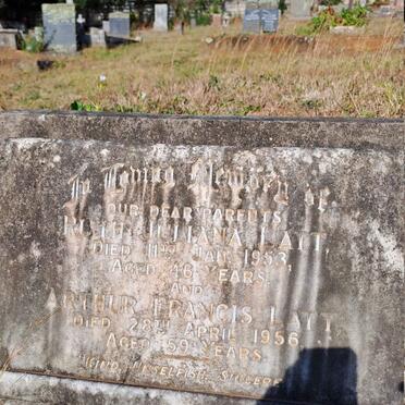 LATT Arthur Francis -1956 & Ruth Juliana -1953