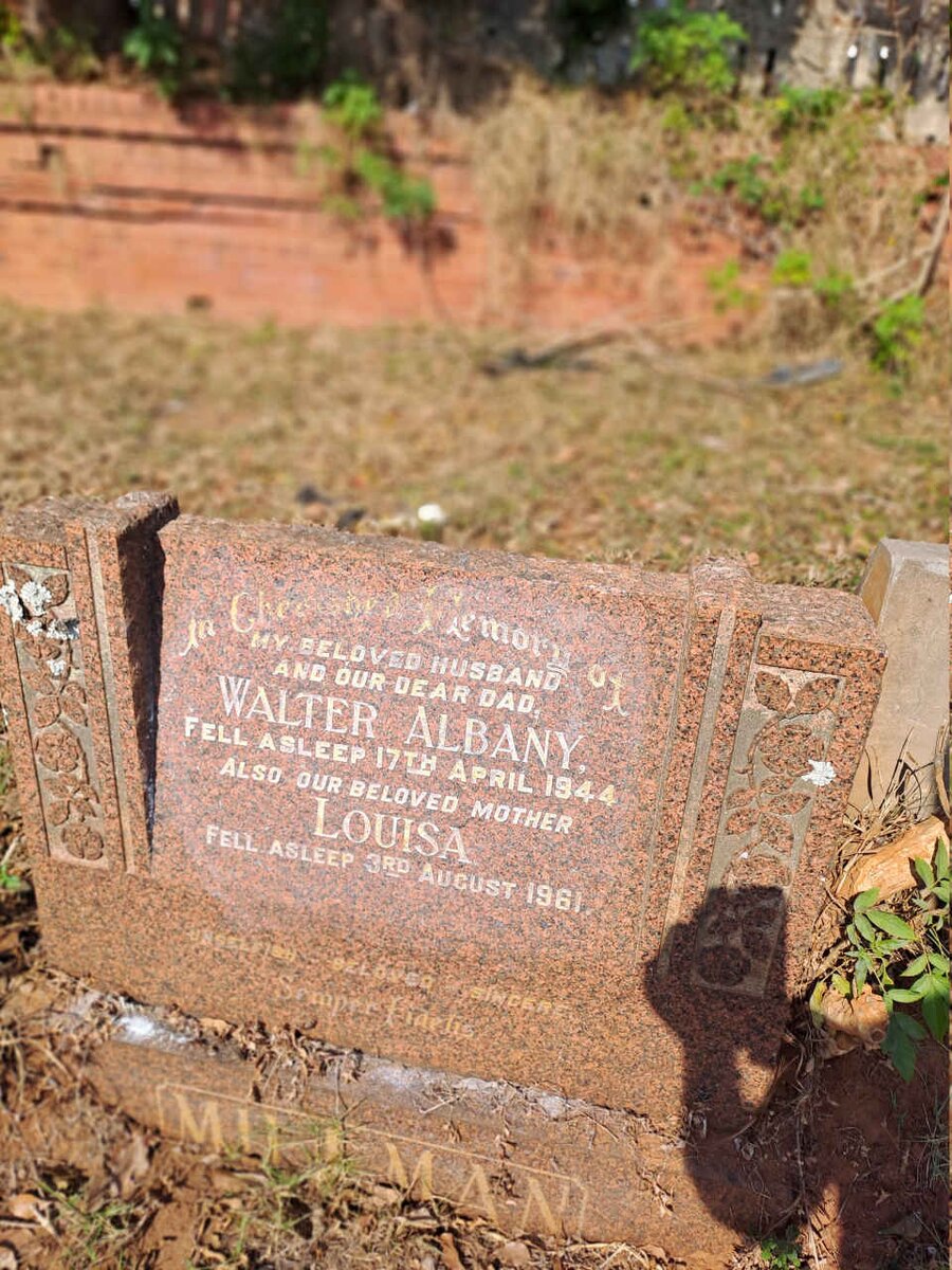 MILLMAN Walter Albany -1944 & Louisa -1961