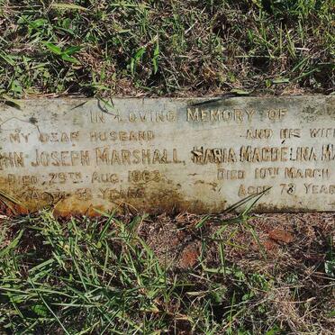 MARSHALL John Joseph -1963 & Maria Magdalena -1975