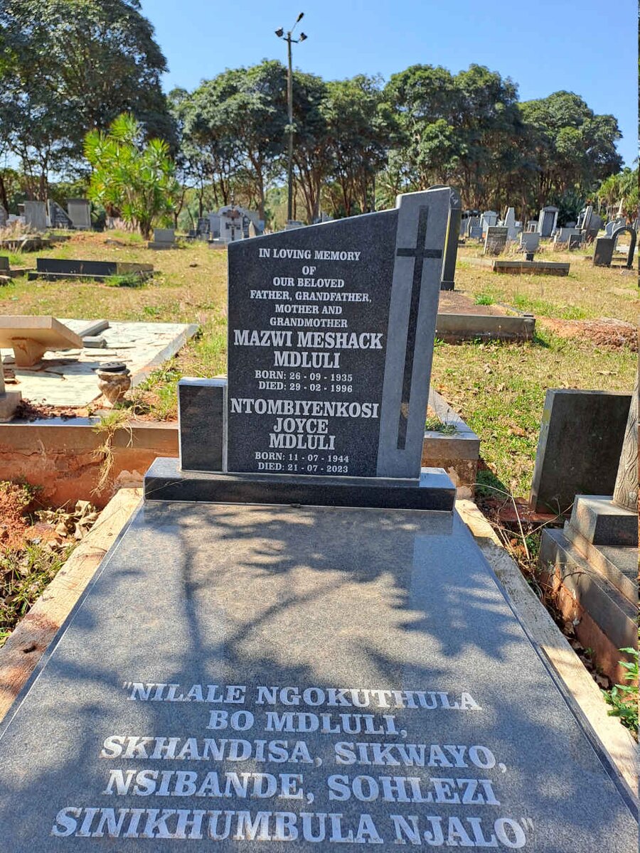 MDLULI Mazwi Meshack 1935-1996 & Ntombiyenkosi Joyce 1944-2023