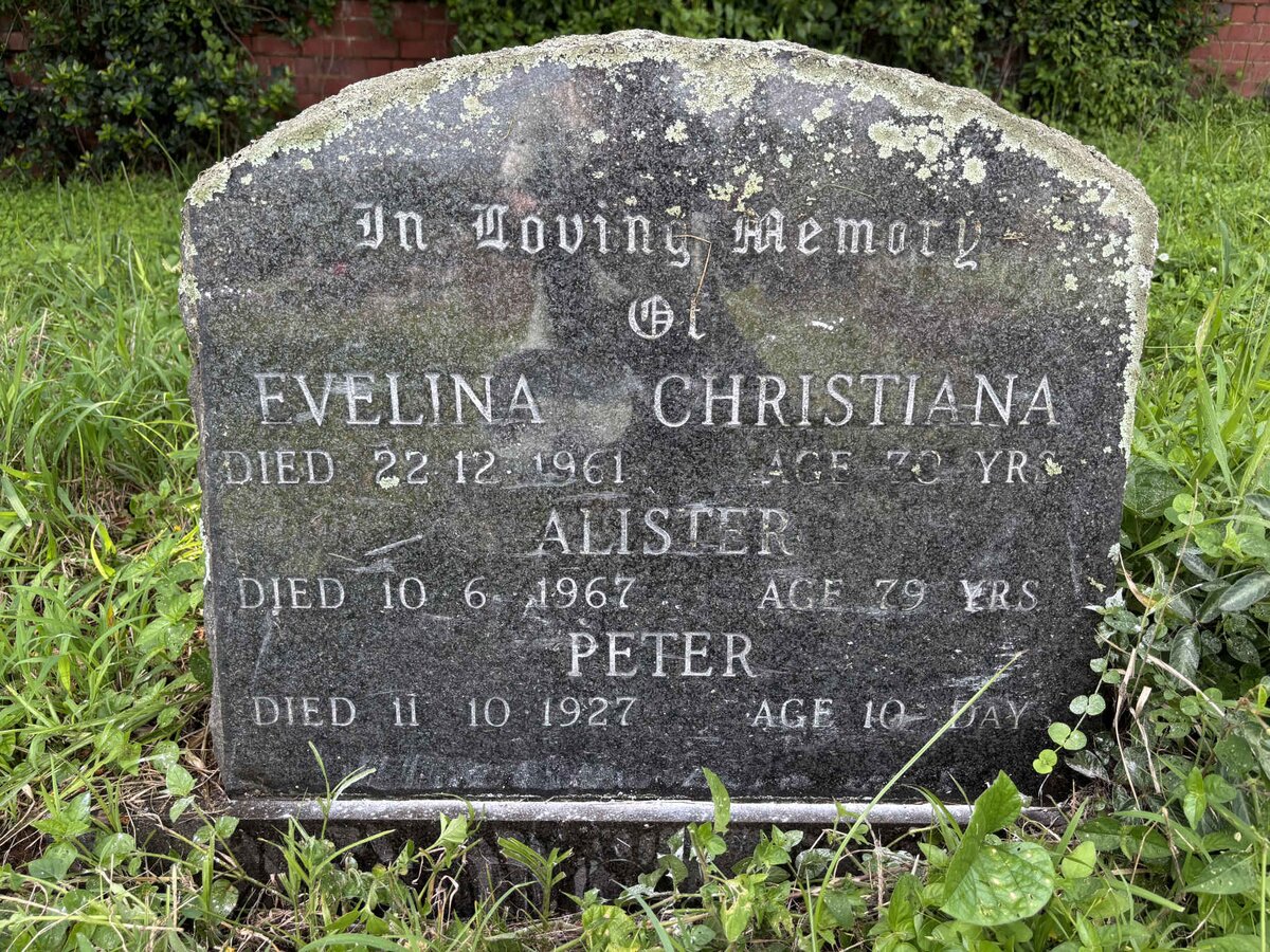 MCDONALD Alister -1967 & Evelina Christiana -1961 :: MCDONALD Peter -1927