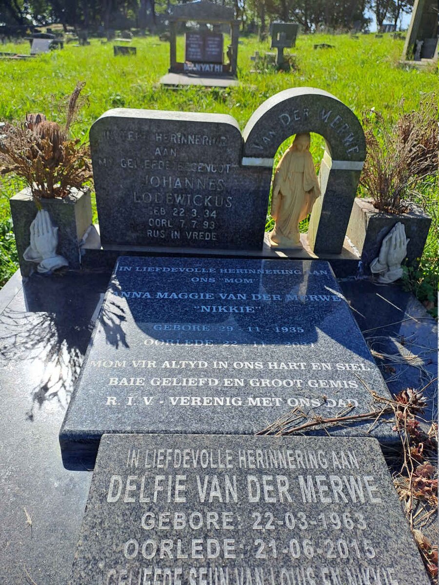 MERWE Johannes Lodewickus, van der 1934-1993 & Anna Maggie 1935-2021 :: VAN DER MERWE Delfie 1963-2015_1