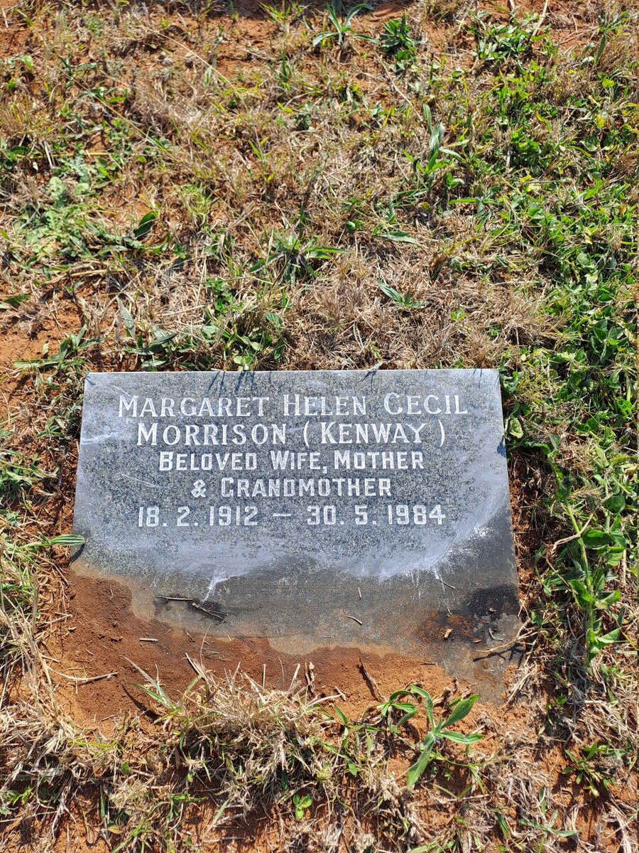 MORRISON Margaret Helen Cecil nee KENWAY 1912-1984