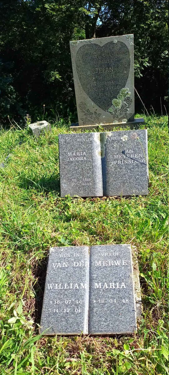 MERWE William, van der 1940-2006 & Maria 1948- :: VAN DER MERWE Stefan 1976-1994 :: VAN MEYEREN Maria nee PRINSLOO 1915-2005 _1