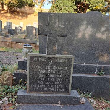 ORATOR Lynette Sharon Ann nee CURRIE 1948-1990