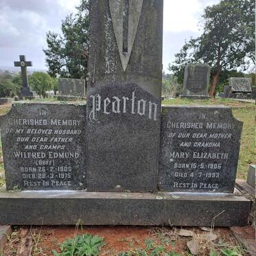 PEARTON Wilfred Edmund 1905-1975 & Mary Elizabeth 1905-1993