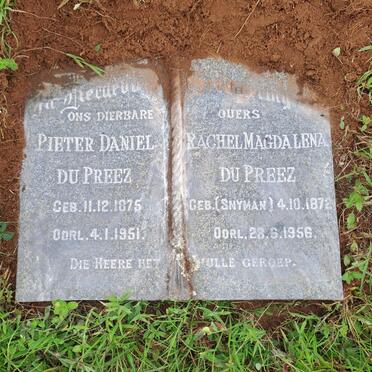 PREEZ Pieter Daniel, du 1875-1951 & Rachel Magdalena SNYMAN 1872-1956