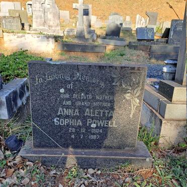 POWELL Anna Aletta Sophia 1904-1987