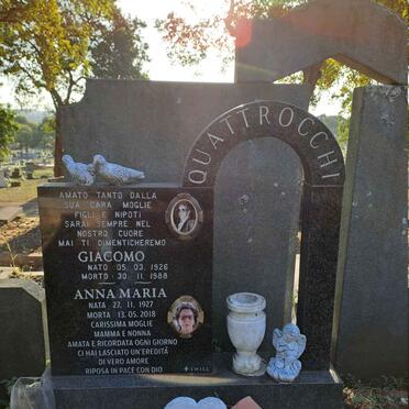 QUATTROCHI Giacomo 1926-1988 & Anna Maria 1927-2018