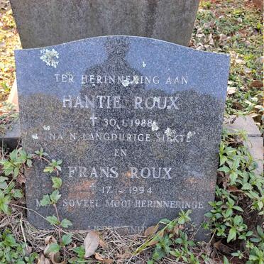 ROUX Frans -1994 & Hantie -1988