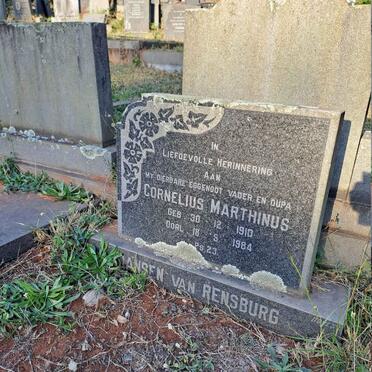 RENSBURG Cornelius Marthinus, Jansen van 1910-1984