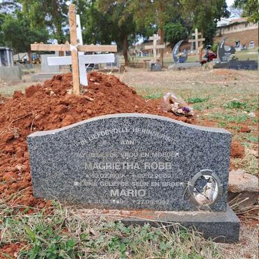 ROBB Magrietha 1939-2009 :: ROBB Mario 1969-1992