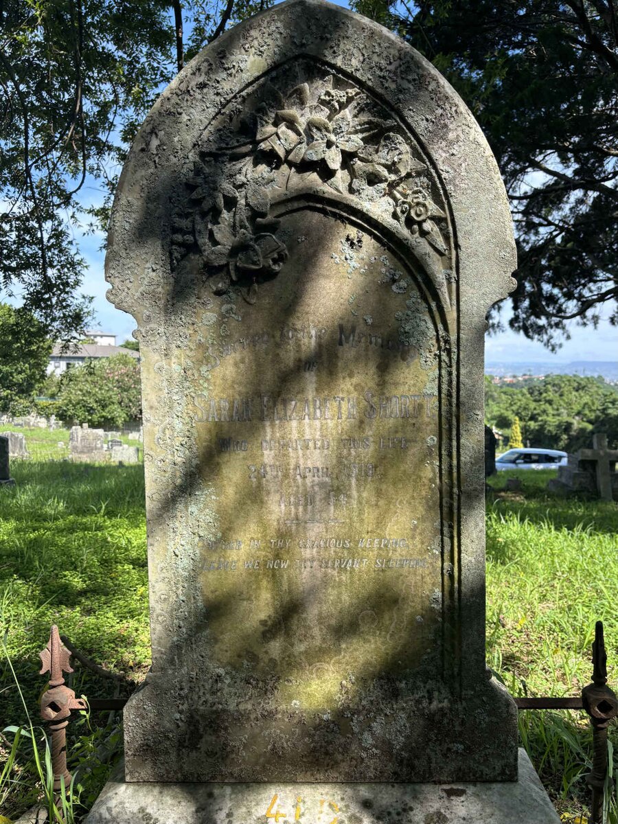 SHORTT Sarah Elizabeth -1910