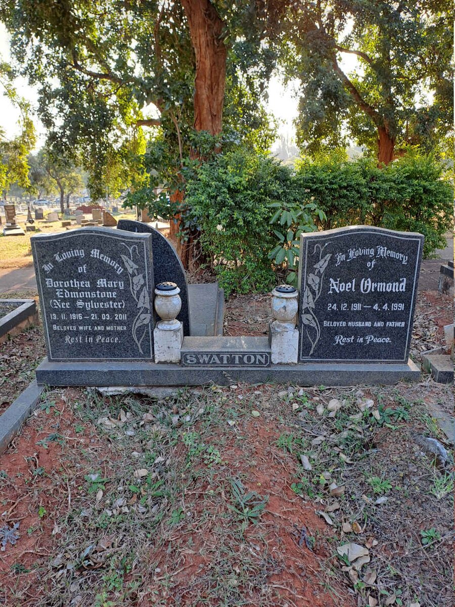 SWATTON Noel Ormond 1911-1991 & Dorothea Mary Edmonstone SYLVESTER 1916-2011