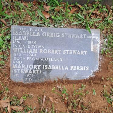 STEWART William Robert 1875-1944 & Isabella Greig LAW 1886-1966 :: FERRIS Marjory Isabella nee STEWART 1915-1973