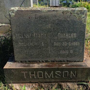 THOMSON Charles -1969 & Susanna Maria -1965