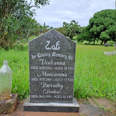 VENKANNA -1968 :: MUNIAMMA -1984 :: PARVATHY Rooka -1998