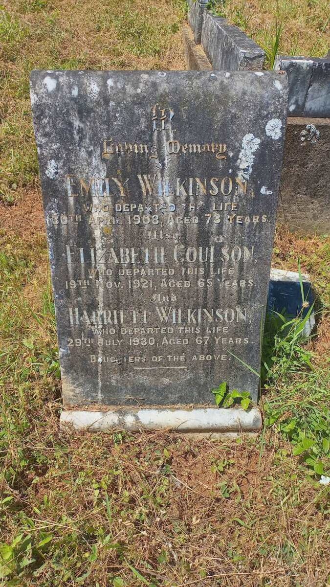 WILKINSON Emily -1908 :: COULSON Elizabeth -1921 :: WILKINSON Harriett -1930