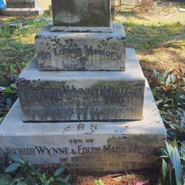 WILLIAMS Reginald Wynne -1927