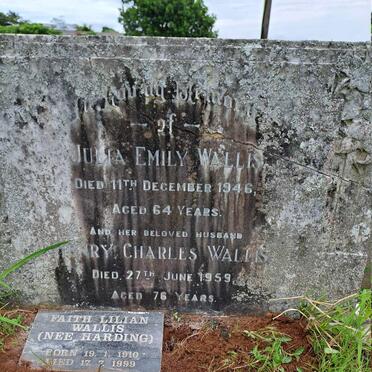 WALLIS Henry Charles -1959 & Julia Emily -1946