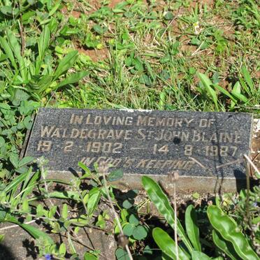 BLAINE Waldegrave St. John 1902-1987