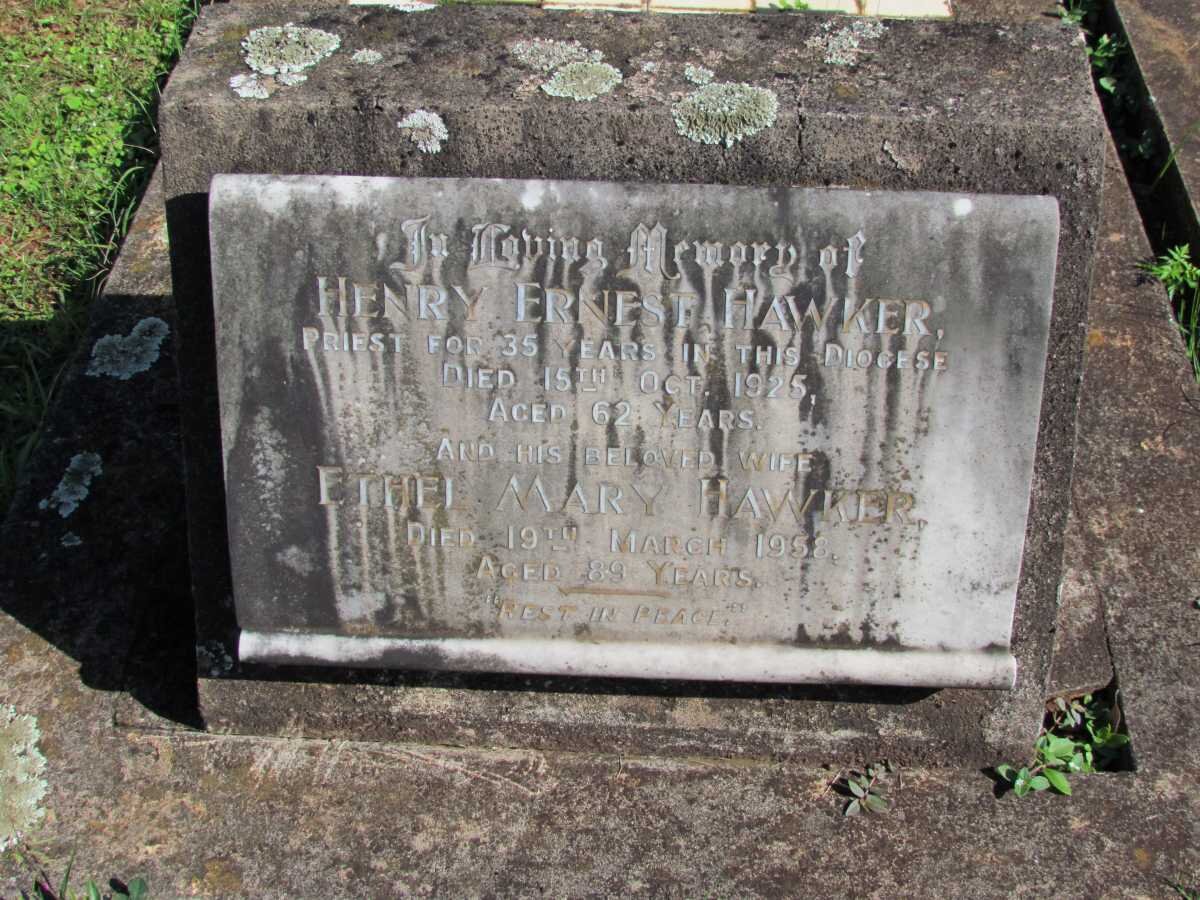 HAWKER Henry Ernest -1925 &amp; Ethel Mary -1958