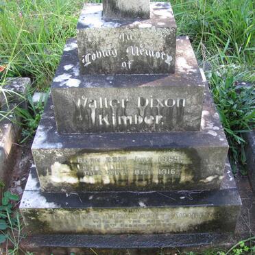 KIMBER Walter Dixon 1869-1916 &amp; Florence Margaret -1943  
