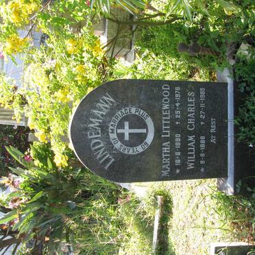 LINDEMANN William Charles 1888-1985 &amp; Martha Littlewood 1890-1976