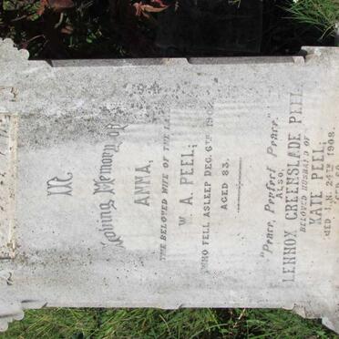 PEEL Anna -1902 :: PEEL Lennox Greenslade -1908