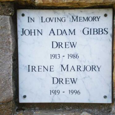 DREW John Adam Gibbs 1913-1986 &amp; Irene Marjory 1919-1996