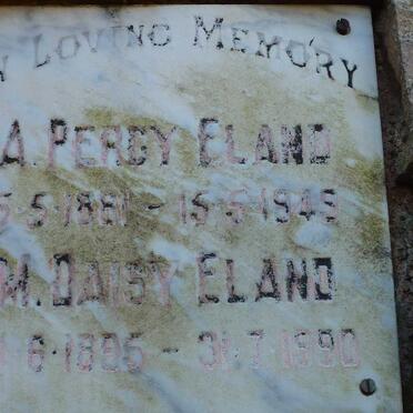 ELAND A. Percy 1881-1945 &amp; M. Daisy 1886-1990
