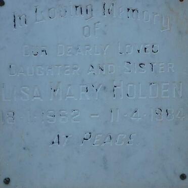HOLDEN Lisa Mary 1962-1984