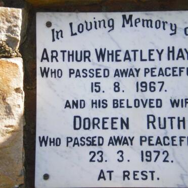 HAYNE Arthur Wheatley -1967 &amp; Doreen Ruth -1972