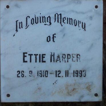HARPER Ettie 1910-1993