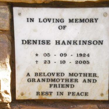 HANKINSON Denise 1924-2005