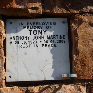 MARTINE Anthony John 1923-2009