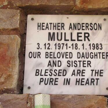 MULLER Heather Anderson 1971-1983