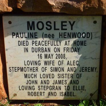 MOSLEY Pauline nee HENWOOD -2008